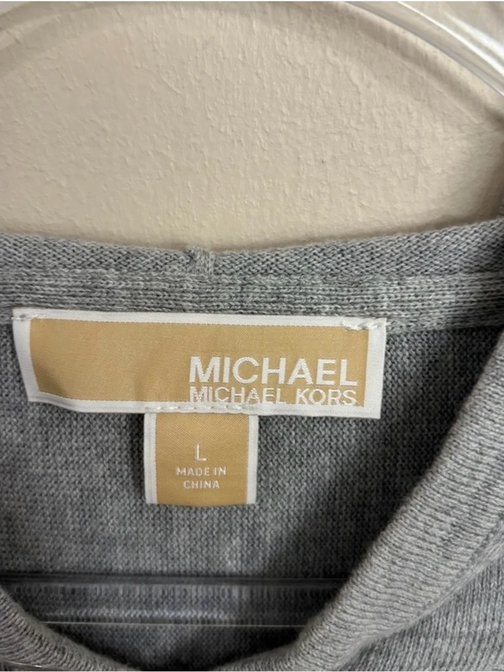 Michael Kors Gray Hooded Knit Sweater
